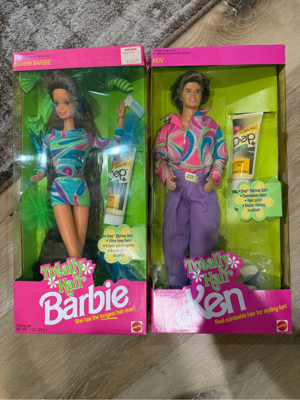 Mattel Totally Hair Barbie & Ken Set New in Box 1991
